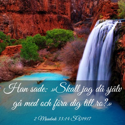 Picture 03 - 2 Mosebok 33:14 SV1917 - Han sade: »Skall jag då själv gå med och - Bible Verse Picture