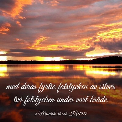 Picture 03 - 2 Mosebok 36:26 SV1917 - med deras fyrtio fotstycken av silver, två - Bible Verse Picture