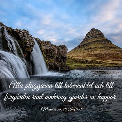Picture 03 - 2 Mosebok 38:20 SV1917 - Alla pluggarna till tabernaklet och till - Bible Verse Picture