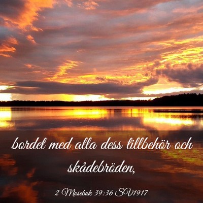 Picture 03 - 2 Mosebok 39:36 SV1917 - bordet med alla dess tillbehör och - Bible Verse Picture