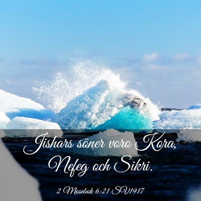 Picture 03 - 2 Mosebok 6:21 SV1917 - Jishars söner voro Kora, Nefeg och - Bible Verse Picture