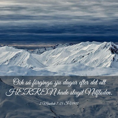 Picture 03 - 2 Mosebok 7:25 SV1917 - Och så förgingo sju dagar efter det att HERREN - Bible Verse Picture