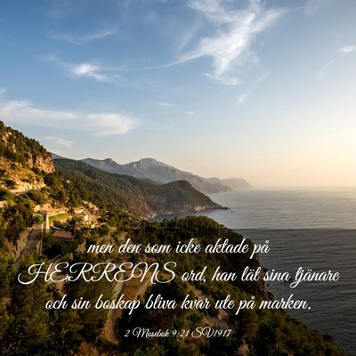 Picture 03 - 2 Mosebok 9:21 SV1917 - men den som icke aktade på HERRENS ord, han lät - Bible Verse Picture