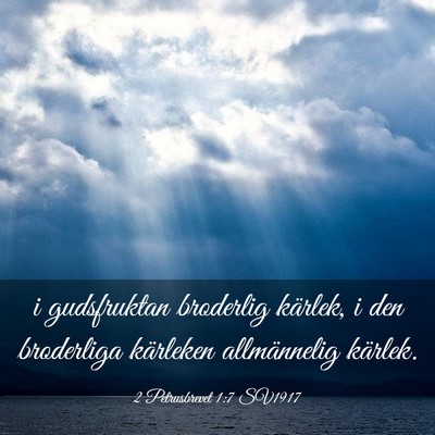 Picture 03 - 2 Petrusbrevet 1:7 SV1917 - i gudsfruktan broderlig kärlek, i den broderliga - Bible Verse Picture