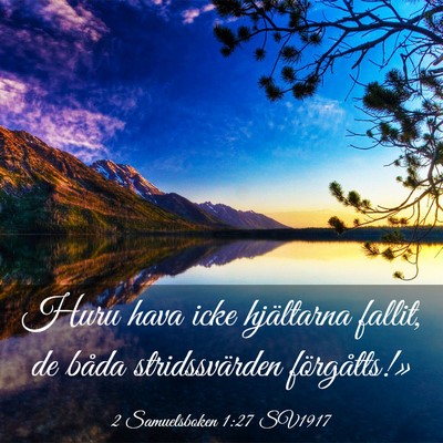 Picture 03 - 2 Samuelsboken 1:27 SV1917 - Huru hava icke hjältarna fallit, de båda - Bible Verse Picture