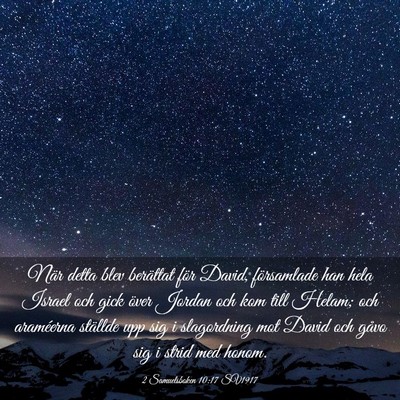 Picture 03 - 2 Samuelsboken 10:17 SV1917 - När detta blev berättat för David, församlade - Bible Verse Picture