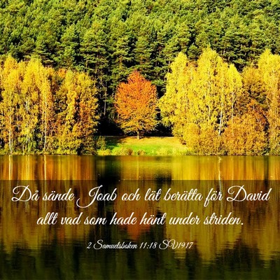 Picture 03 - 2 Samuelsboken 11:18 SV1917 - Då sände Joab och lät berätta för David allt - Bible Verse Picture
