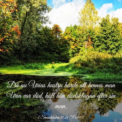 Picture 03 - 2 Samuelsboken 11:26 SV1917 - Då nu Urias hustru hörde att hennes man Uria - Bible Verse Picture