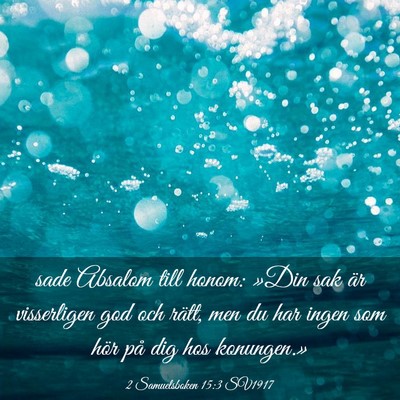 Picture 03 - 2 Samuelsboken 15:3 SV1917 - sade Absalom till honom: »Din sak är - Bible Verse Picture