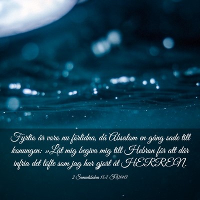 Picture 03 - 2 Samuelsboken 15:7 SV1917 - Fyrtio år voro nu förlidna, då Absalom en - Bible Verse Picture