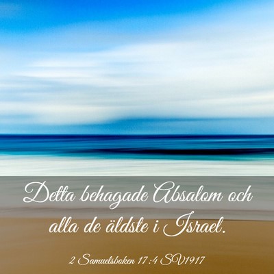 Picture 03 - 2 Samuelsboken 17:4 SV1917 - Detta behagade Absalom och alla de äldste i - Bible Verse Picture