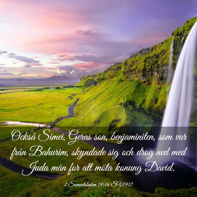 Picture 03 - 2 Samuelsboken 19:16 SV1917 - Också Simei, Geras son, benjaminiten, som var - Bible Verse Picture
