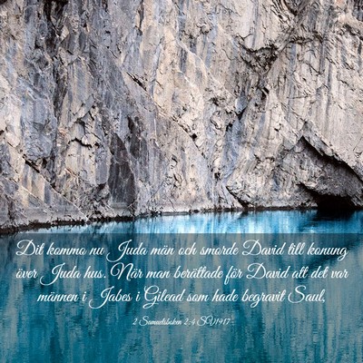 Picture 03 - 2 Samuelsboken 2:4 SV1917 - Dit kommo nu Juda män och smorde David till - Bible Verse Picture