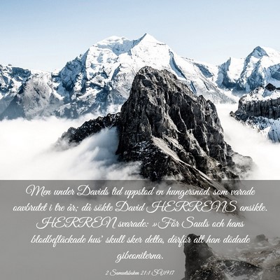 Picture 03 - 2 Samuelsboken 21:1 SV1917 - Men under Davids tid uppstod en hungersnöd, som - Bible Verse Picture