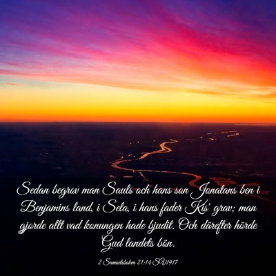 Picture 03 - 2 Samuelsboken 21:14 SV1917 - Sedan begrov man Sauls och hans son Jonatans ben - Bible Verse Picture