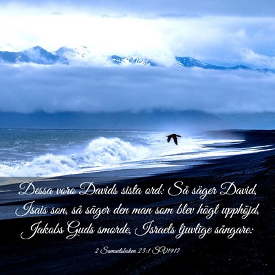Picture 03 - 2 Samuelsboken 23:1 SV1917 - Dessa voro Davids sista ord: Så säger David, - Bible Verse Picture