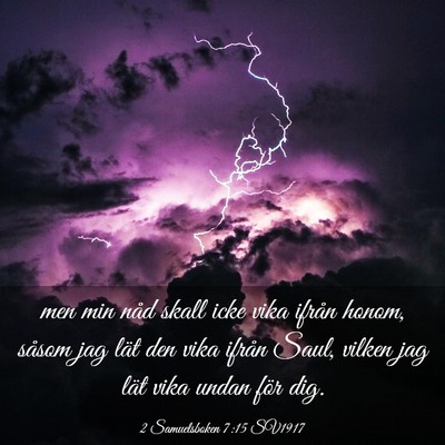 Picture 03 - 2 Samuelsboken 7:15 SV1917 - men min nåd skall icke vika ifrån honom, såsom - Bible Verse Picture
