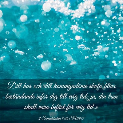 Picture 03 - 2 Samuelsboken 7:16 SV1917 - Ditt hus och ditt konungadöme skola bliva - Bible Verse Picture