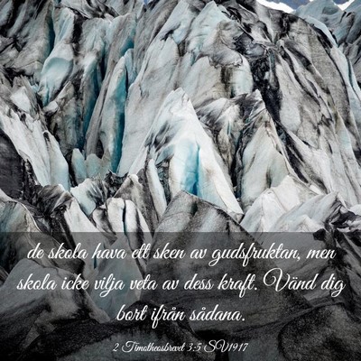 Picture 03 - 2 Timotheosbrevet 3:5 SV1917 - de skola hava ett sken av gudsfruktan, men skola - Bible Verse Picture