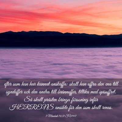 Picture 03 - 3 Mosebok 14:31 SV1917 - efter som han har kunnat anskaffa: skall han - Bible Verse Picture