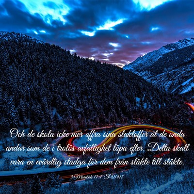 Picture 03 - 3 Mosebok 17:7 SV1917 - Och de skola icke mer offra sina slaktoffer åt - Bible Verse Picture