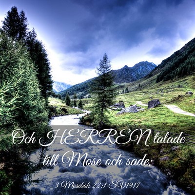 Picture 03 - 3 Mosebok 22:1 SV1917 - Och HERREN talade till Mose och - Bible Verse Picture