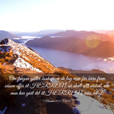 Picture 03 - 3 Mosebok 27:9 SV1917 - Om frågan gäller boskap, av de lag man får - Bible Verse Picture