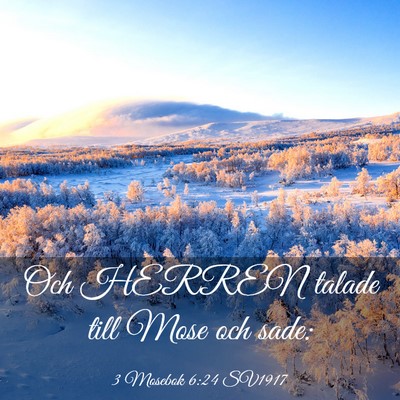 Picture 03 - 3 Mosebok 6:24 SV1917 - Och HERREN talade till Mose och - Bible Verse Picture