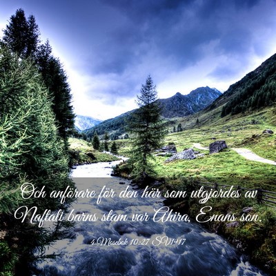 Picture 03 - 4 Mosebok 10:27 SV1917 - Och anförare för den här som utgjordes av - Bible Verse Picture