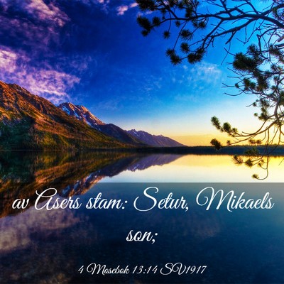 Picture 03 - 4 Mosebok 13:14 SV1917 - av Asers stam: Setur, Mikaels - Bible Verse Picture