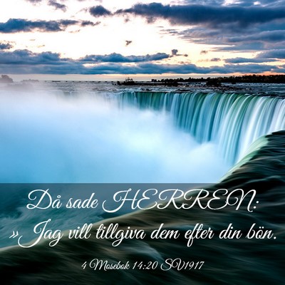 Picture 03 - 4 Mosebok 14:20 SV1917 - Då sade HERREN: »Jag vill tillgiva dem efter - Bible Verse Picture