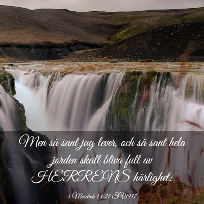 Picture 03 - 4 Mosebok 14:21 SV1917 - Men så sant jag lever, och så sant hela jorden - Bible Verse Picture