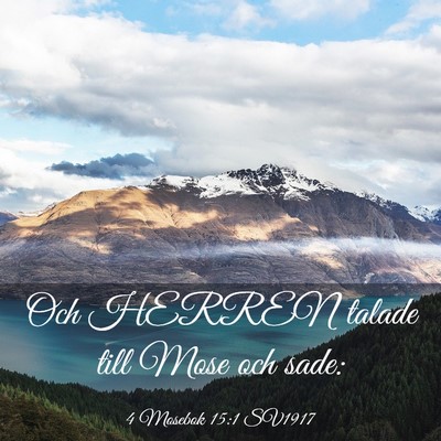Picture 03 - 4 Mosebok 15:1 SV1917 - Och HERREN talade till Mose och - Bible Verse Picture