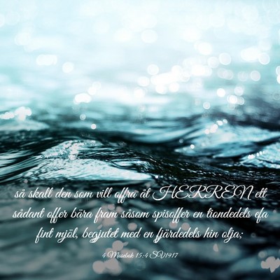 Picture 03 - 4 Mosebok 15:4 SV1917 - så skall den som vill offra åt HERREN ett - Bible Verse Picture