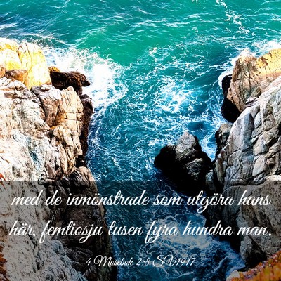 Picture 03 - 4 Mosebok 2:8 SV1917 - med de inmönstrade som utgöra hans här, - Bible Verse Picture