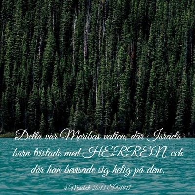 Picture 03 - 4 Mosebok 20:13 SV1917 - Detta var Meribas vatten, där Israels barn - Bible Verse Picture
