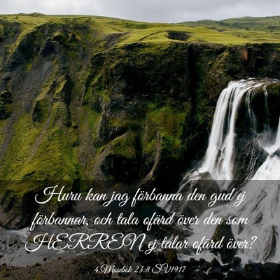 Picture 03 - 4 Mosebok 23:8 SV1917 - Huru kan jag förbanna den gud ej förbannar, och - Bible Verse Picture