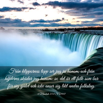 Picture 03 - 4 Mosebok 23:9 SV1917 - Från klippornas topp ser jag ju honom, och från - Bible Verse Picture