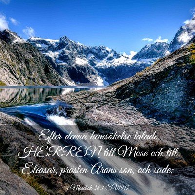 Picture 03 - 4 Mosebok 26:1 SV1917 - Efter denna hemsökelse talade HERREN till Mose - Bible Verse Picture