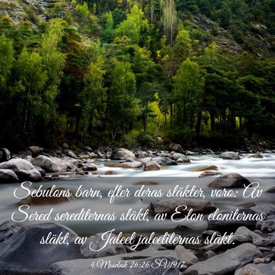Picture 03 - 4 Mosebok 26:26 SV1917 - Sebulons barn, efter deras släkter, voro: Av - Bible Verse Picture
