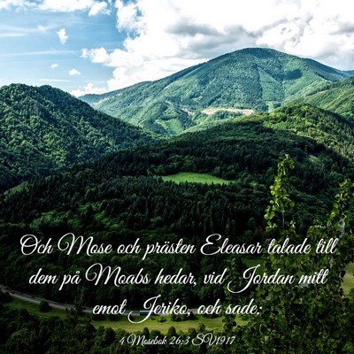 Picture 03 - 4 Mosebok 26:3 SV1917 - Och Mose och prästen Eleasar talade till dem på - Bible Verse Picture