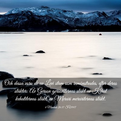Picture 03 - 4 Mosebok 26:57 SV1917 - Och dessa voro de av Levi stam som inmönstrades, - Bible Verse Picture