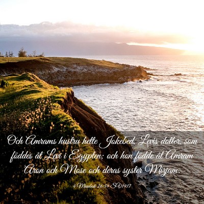 Picture 03 - 4 Mosebok 26:59 SV1917 - Och Amrams hustru hette Jokebed, Levis dotter, - Bible Verse Picture