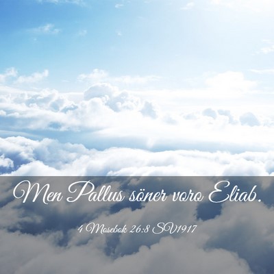 Picture 03 - 4 Mosebok 26:8 SV1917 - Men Pallus söner voro - Bible Verse Picture