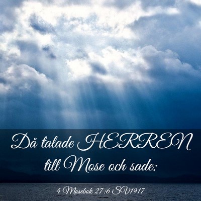 Picture 03 - 4 Mosebok 27:6 SV1917 - Då talade HERREN till Mose och - Bible Verse Picture