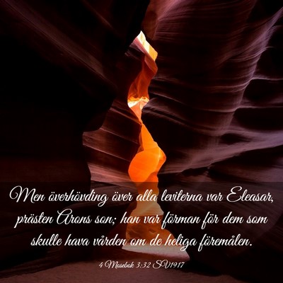 Picture 03 - 4 Mosebok 3:32 SV1917 - Men överhövding över alla leviterna var - Bible Verse Picture