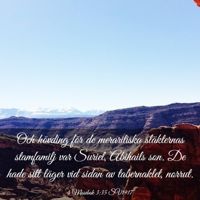 Picture 03 - 4 Mosebok 3:35 SV1917 - Och hövding för de meraritiska släkternas - Bible Verse Picture