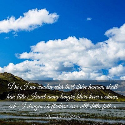 Picture 03 - 4 Mosebok 32:15 SV1917 - Då I nu vänden eder bort ifrån honom, skall - Bible Verse Picture