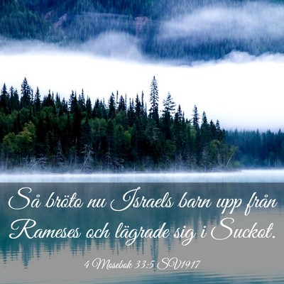 Picture 03 - 4 Mosebok 33:5 SV1917 - Så bröto nu Israels barn upp från Rameses och - Bible Verse Picture