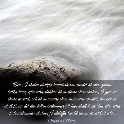 Picture 03 - 4 Mosebok 33:54 SV1917 - Och I skolen utskifta landet såsom arvedel åt - Bible Verse Picture